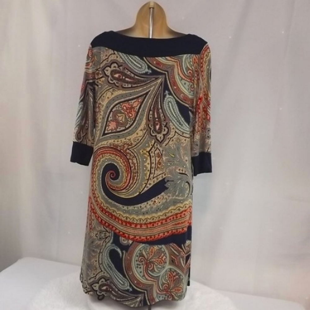 Gilli Shift Dress, Multi Color Pattern, Size M - Picture 5 of 6